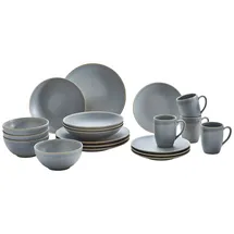 Asa Selection Kombiservice 20-tlg. Cafe del Mar graublau unifarben