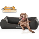 Knuffelwuff Tierbett Hundebett Amelie, Orthopädisch schwarz 105 cm x 155 cm