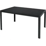 INDA-EXCLUSIV Gartentisch 160 x 90 x 74 cm Anthrazit/Schwarz