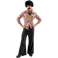 ORION COSTUMES Herren Erwachsene 70er Jahre Disco Tänzer Hippie Shirt und Schlaghose Karneval Fasching Kostüm