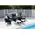 gardenson Knock Dining-Loungeset 6-tlg. grau/schwarz