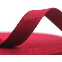 Duories 10 Yards Nähtechnik Köperband Baumwoll Schrägband Textilband Baumwoll Gurtband Nahtband für Taschen,Umhängetaschen,Handtaschen,Basteln Nähen DIY Handwerk,15 Farben und 5 breites(Rotwein,25mm)