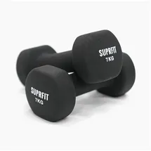 SF SUPRFIT Suprfit Vinyl Gymnastikhanteln (Paar) schwarz 2x7 kg