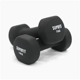 SF SUPRFIT Suprfit Vinyl Gymnastikhanteln (Paar) schwarz 2x7 kg