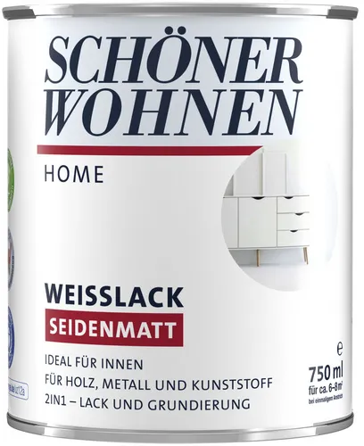 SCHÖNER WOHNEN FARBE Weißlack »DurAcryl seidenmatt«, seidenmatt - weiss