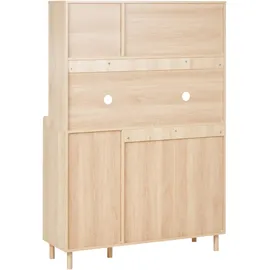 Beliani Buffetschrank Campbellton 120 x 40 x 173 cm Braun