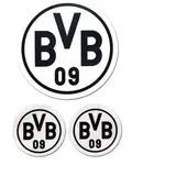 BVB Borussia Dortmund Aufkleber Emblem transparent schwarz 3er Set
