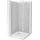 Mexen Lima klappbare Duschkabine 100 x 100 cm, Transparent, Chrom + Duschwanne Flat - 856-100-100-01-00-4010