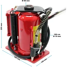 Wiltec Wagenheber Stahl 250-495 mm rot
