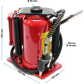 Wiltec Wagenheber Stahl 250-495 mm rot