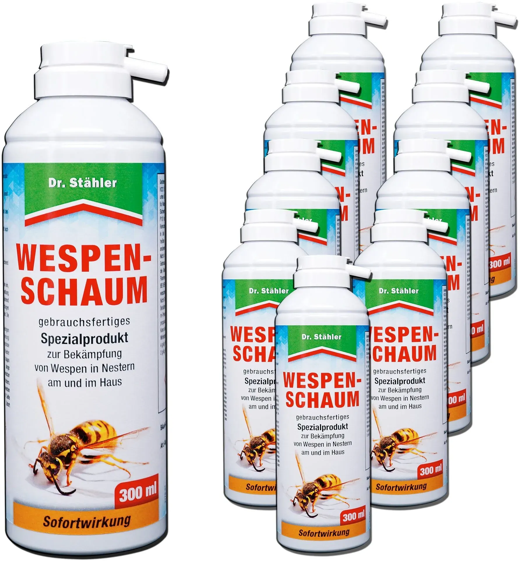 Silberkraft Effektiver Wespenschaum 10x300 ml