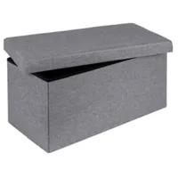 Hi Hocker mit Aufbewahrungsfunktion 76 x 38 x 38 cm Grau