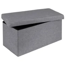 Hi Hocker mit Aufbewahrungsfunktion 76 x 38 x 38 cm Grau
