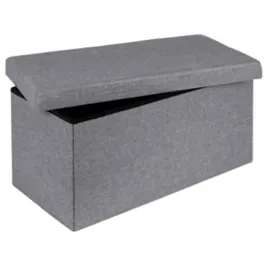 Hi Hocker mit Aufbewahrungsfunktion 76 x 38 x 38 cm Grau