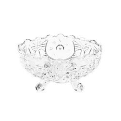 6 Tlg. Set Servierschale aus Glas Oval Glasschalen mit Muster