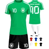 Deutschland Trikot Kinder Herren Damen WM 2026 Fussball Geschenke Jungen Coole Sachen für Jungs Fußball Trainingsanzug Tshirt EM Shirt geschenk junge 10 jahre Fußballtrikot Mädchen Set IIIII20Fo7IIIII - 134