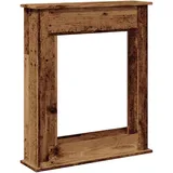 vidaXL Kaminumrandung, Dekorative Kaminkonsole, Kaminsims Dekokamin für Wohnzimmer, Kaminattrappe Kaminverkleidung, Altholz-Optik Holzwerkstoff