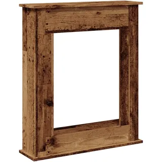 vidaXL Kaminumrandung, Dekorative Kaminkonsole, Kaminsims Dekokamin für Wohnzimmer, Kaminattrappe Kaminverkleidung, Altholz-Optik Holzwerkstoff