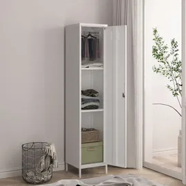 [en.casa] Kleiderschrank Seinäjoki 180x38x38 cm Weiß