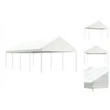 vidaXL Pavillon mit Dach Weiß 8,92x4,08x3,22 m Polyethylen