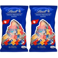 Lindt Schokolade Swiss Napolitains | 1 kg | Vollmilchschokoladen Mini Tafeln in den Sorten, Milch-Nuss, LINDOR Milch, Cresta, Weiß, Crémant | Großpackung | Schokoladengeschenk (Packung mit 2)