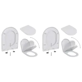 vidaXL Toilettensitz mit Absenkautomatik Weiß