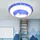 ETC Shop Deckenleuchte Kinderzimmer Glas Kinder Schlafzimmerleuchte Sterne Baby Kinderleuchte Deckenlampe Mond blau, Metall, 1x E27, Dxh 30x9