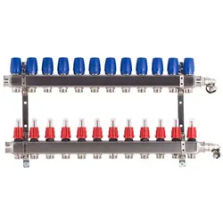 Heizkreisverteiler BASIC für Fußbodenheizung, 12 Heizkreise