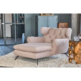 KAWOLA Longseat CHARME Cord 130 x 95 x 160 cm grau gepolstert