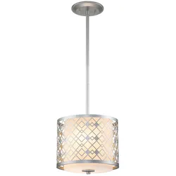 Ziggy 1lt kleine Pendelleuchte - Lackiertes Silber