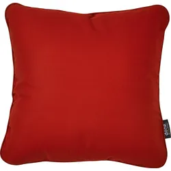 Dekokissen DONE. "Uni", rot (blutrot, unifarben), B:45cm L:45cm, Baumwolle, Dekokissen_Sitzkissen_Kissenhüllen, unifarben, Reißverschluss, Kissenhüle ohne Füllung, 1 Stück