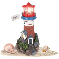 Lemodo Leuchtturm mit Solarlicht und rotierendem LED-Leuchtfeuer, Gartendeko 43