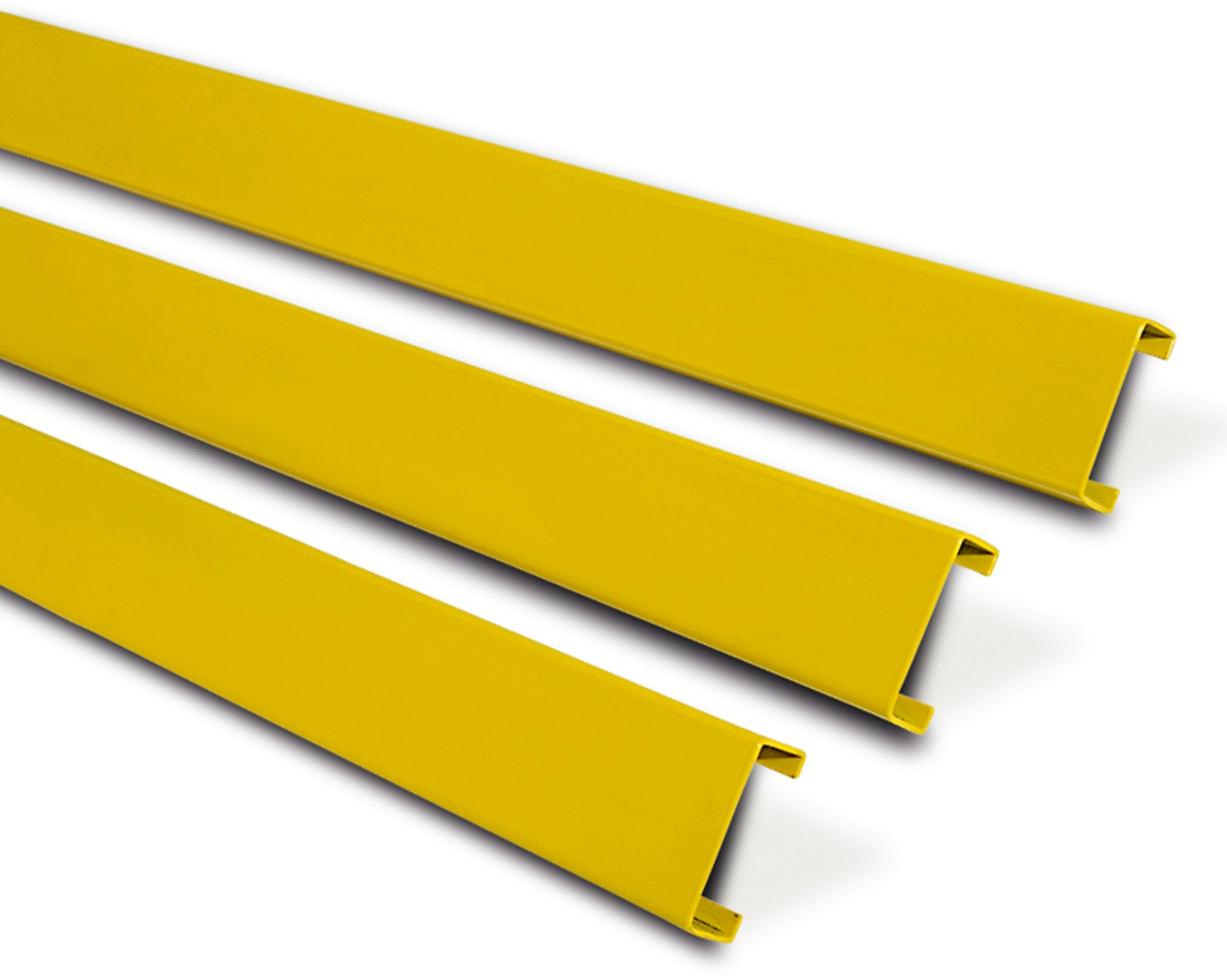 PROREGAL Rammschutz-Planke | HxBxT 10x120x4cm | Kunststoffbeschichteter Stahl | Gelb