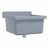 vidaXL Ausgussbecken Wandmontage Grau 40x40x24 cm Harz