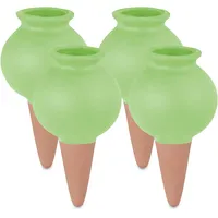 Relaxdays Tonkegel Bewässerung, 4er Set, je 100 ml Volumen,