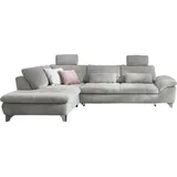 die planbar Eckcouch Polyester 3-Sitzer Grau