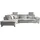 die planbar Eckcouch Polyester 3-Sitzer Grau