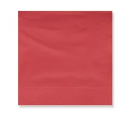 Karton 60 Stück. Papierservietten 20x20 2 Lagen – Farbe – Rot