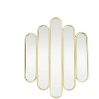 Art for the home Spiegel Gold, Glas, Uni, Oval,