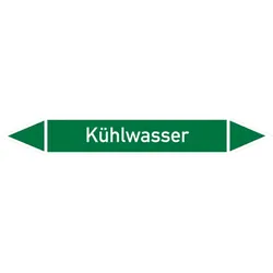 Rohrleitungskennzeichen Kühlwasser - 100x15 mm Folie selbstklebend