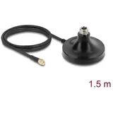 DeLock Magnetischer Antennen Standfuß 1 x N Buchse zu 1 x SMA Stecker ULA100 1 m outdoor schwarz
