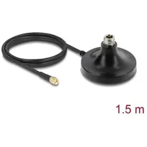 DeLock Magnetischer Antennen Standfuß 1 x N Buchse zu 1 x SMA Stecker ULA100 1 m outdoor schwarz