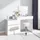ML-Design Sitzhocker Kunstleder 39 x 65 x 39 cm Weiß