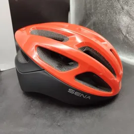 Sena R1 der Smarte Fahrradhelm (Electric Tangerine, M)