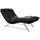 W.Schillig Relaxliege daily dreams Leder 75 x 91 x 170 cm schwarz mit Kissen