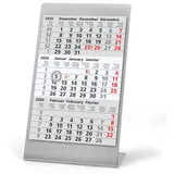 Truento 3-Monats-Tischkalender Edelstahl gebürstet 2026/2027