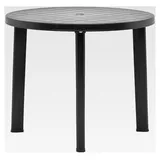 Gartentisch rund, anthrazit, 89 cm