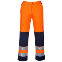 PORTWEST Warnschutzbundhose Sevilla, Größe: L, Farbe: Orange/Marine, TX71ONRL