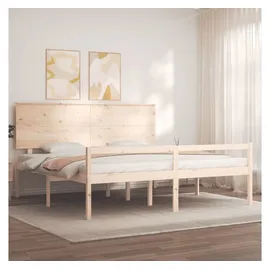 vidaXL Seniorenbett Mit Kopfteil 200x200 Cm Massivholz Vidaxl880855