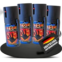 4 x Wilhelm Pfefferspray Tierabwehr Selbstverteidigung CS KO Spray hochdosiert (ca. 2 Mio. Scoville) effektives Verteidigungsspray (Jet Training, 40 ml)